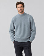 Alfie | Mock Neck Jumper with Ribbed Trims – Green