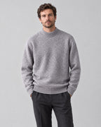 Alfie | Mock Neck Jumper with Ribbed Trims – Grey