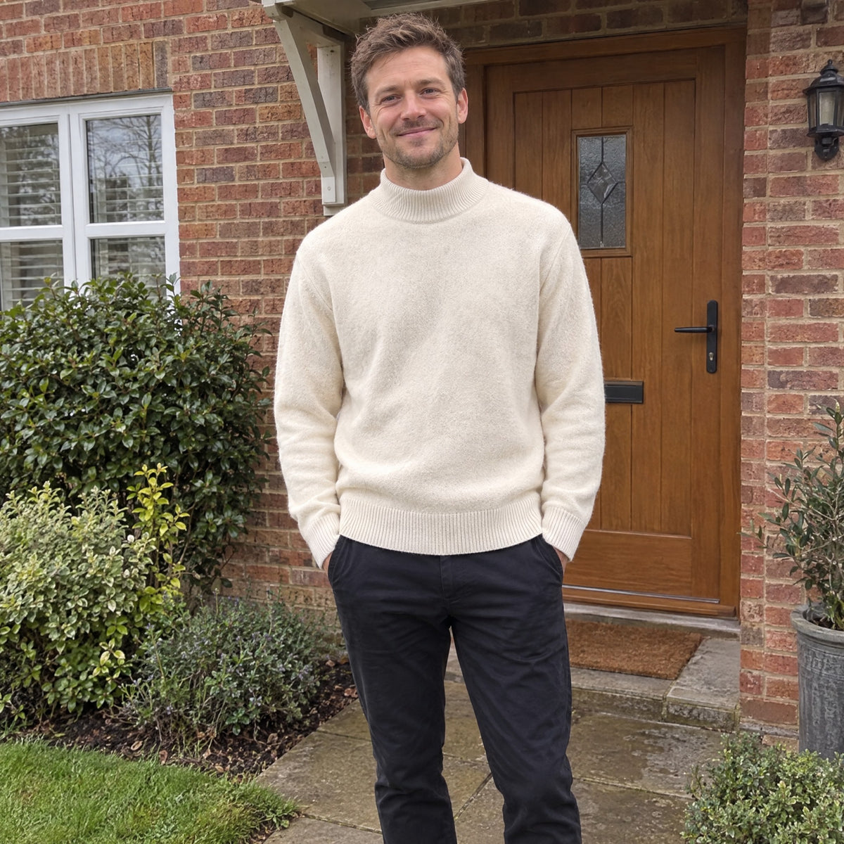 Alfie | Mock Neck Jumper with Ribbed Trims – UGC