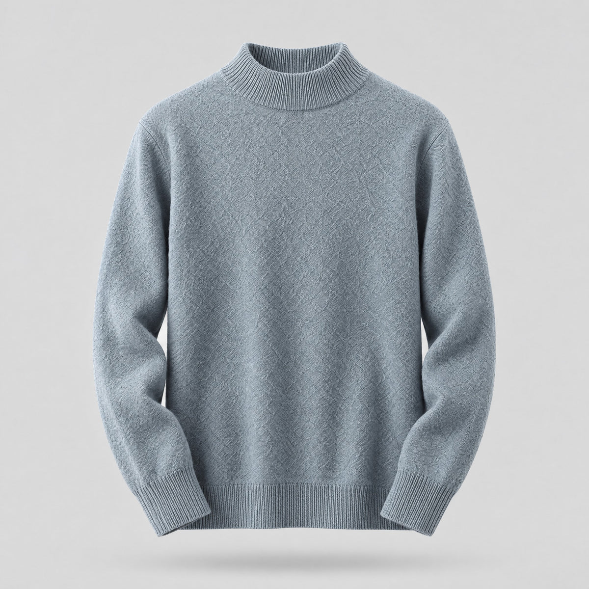 Alfie | Mock Neck Jumper with Ribbed Trims – Green