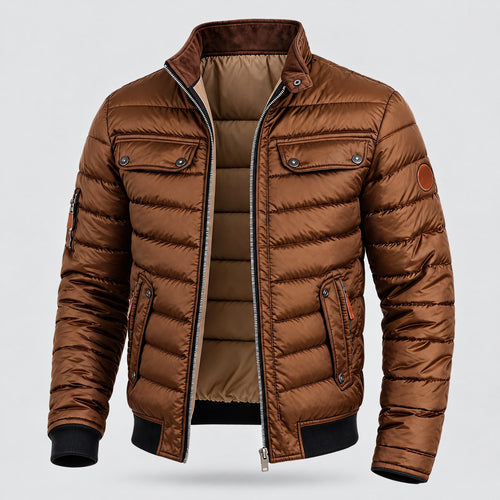 Arthur | Quilted Mid-Season Jacket – Brown