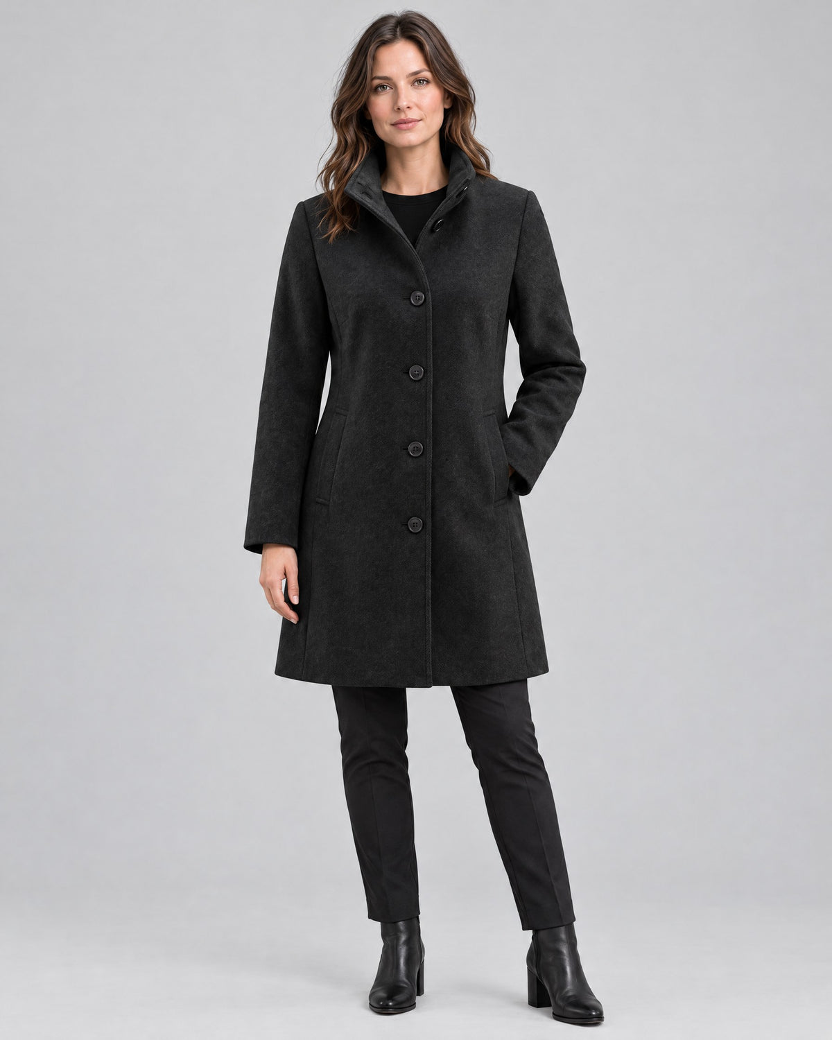Beatrix | Classic Heritage Overcoat – Black