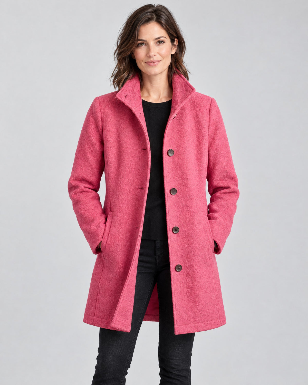 Beatrix | Classic Heritage Overcoat – Pink