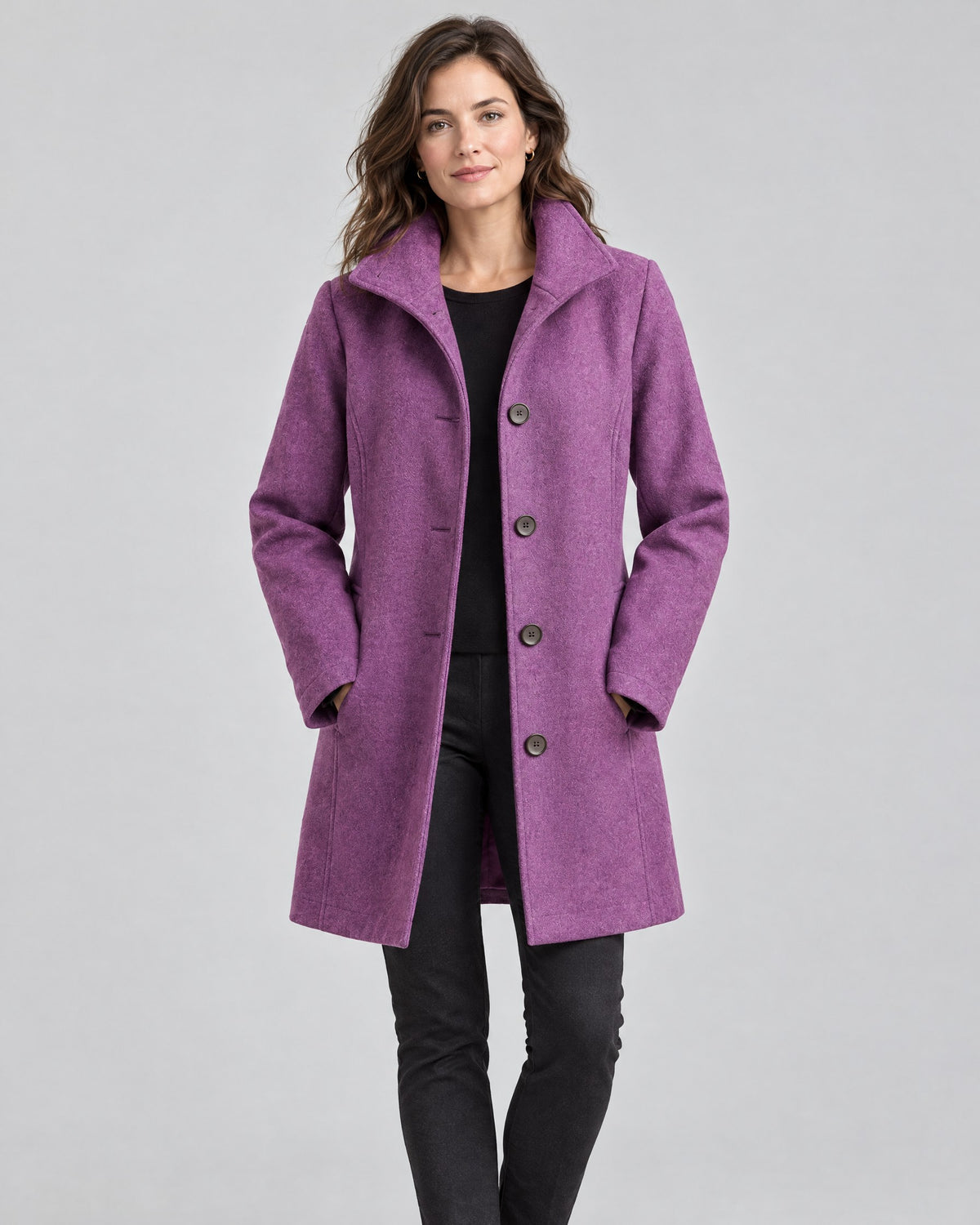 Beatrix | Classic Heritage Overcoat – Purple