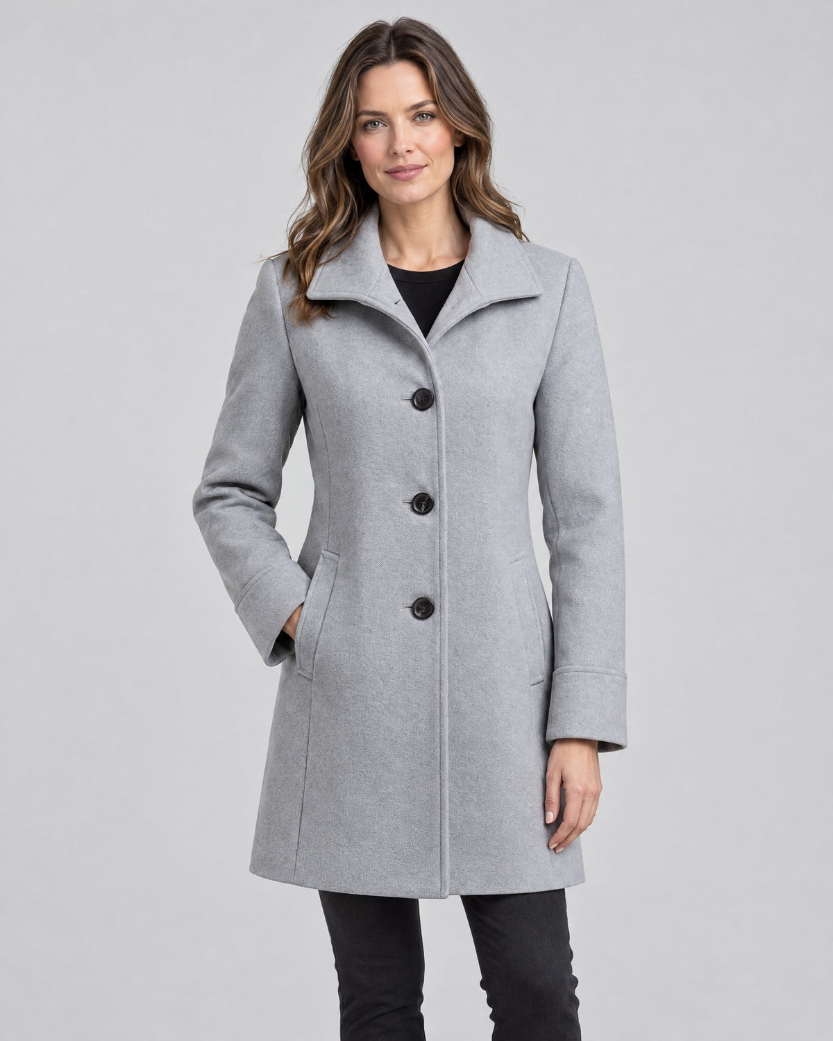 Beatrix | Classic Heritage Overcoat – Silver