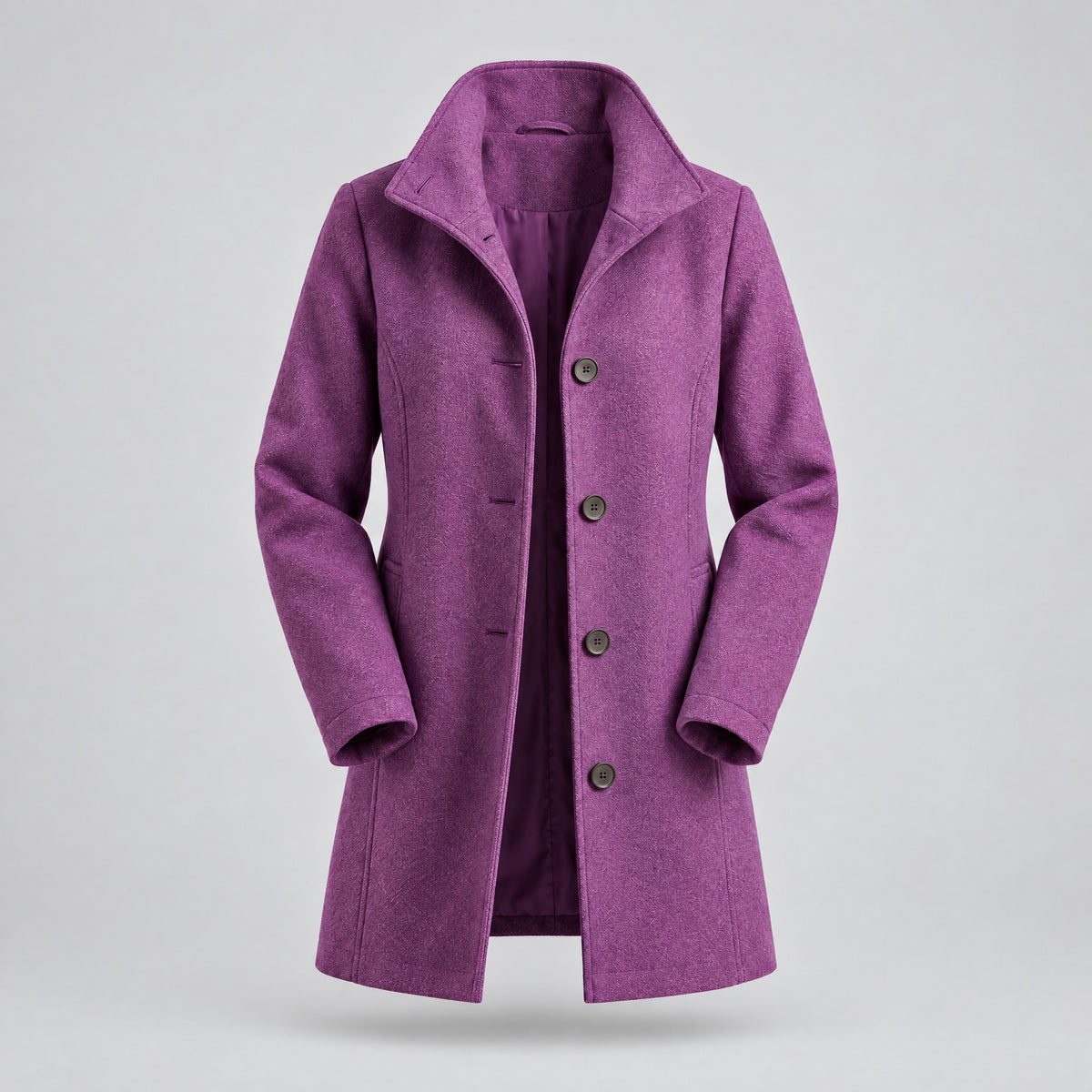 Beatrix | Classic Heritage Overcoat – Purple