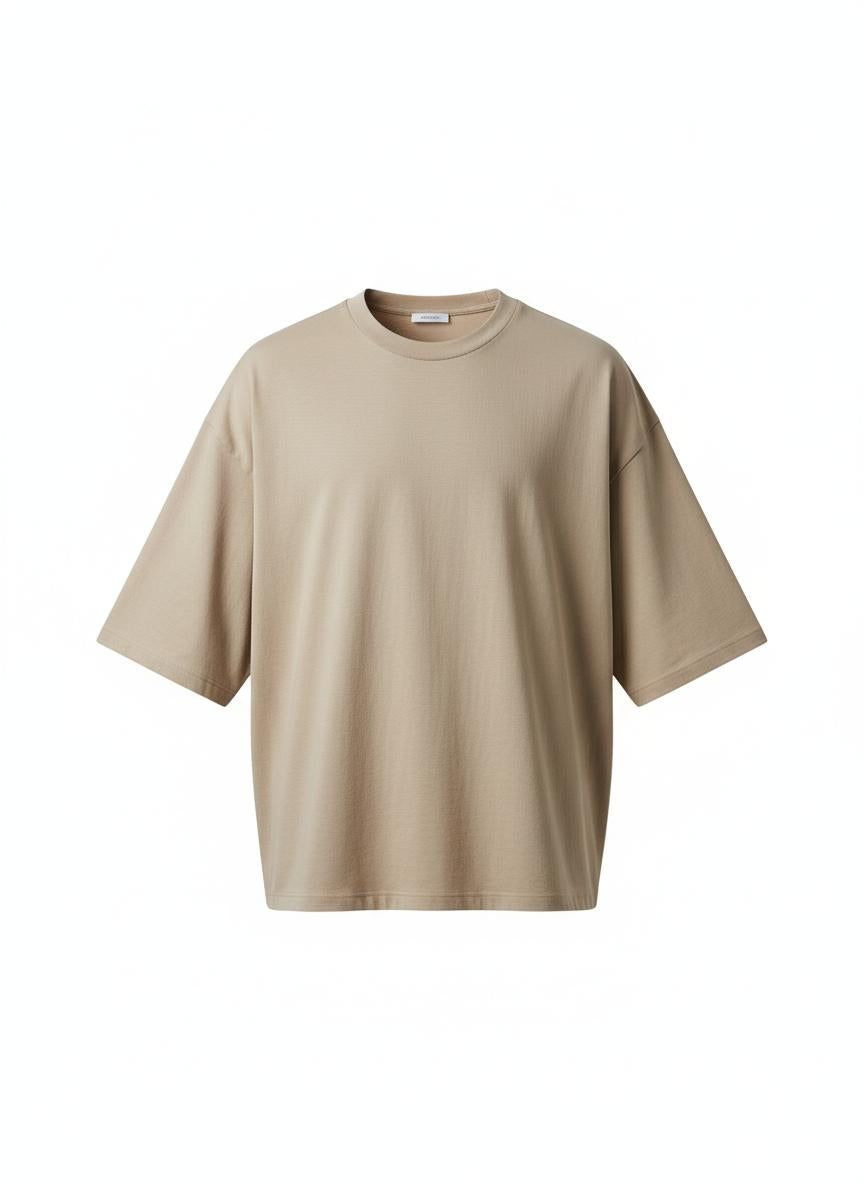 Beige Relaxed T-Shirt for Men