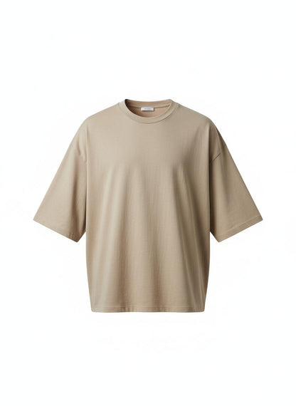 Beige Relaxed T-Shirt for Men