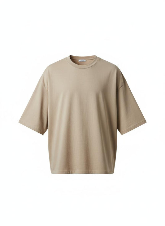 Beige Relaxed T-Shirt for Men