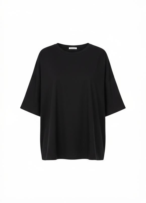 Black Boxy T-Shirt for Women