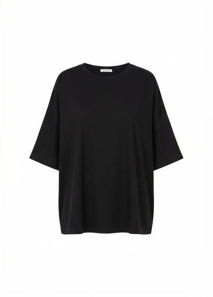Black Boxy T-Shirt for Women