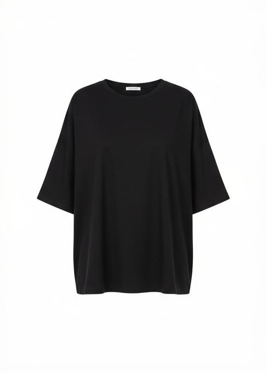 Black Boxy T-Shirt for Women