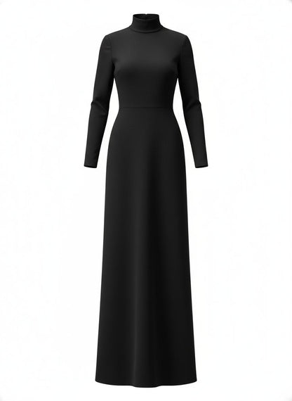 Black Column Dress for Women