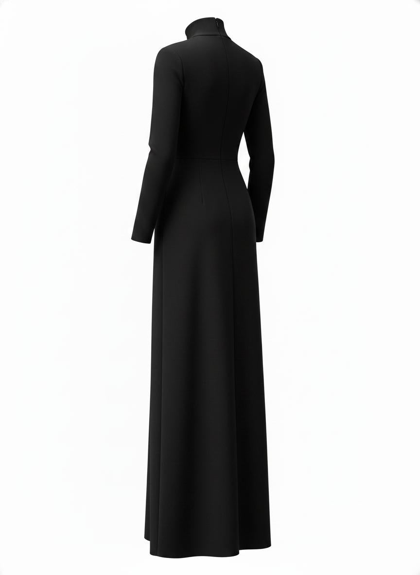 Black Column Dress for Women