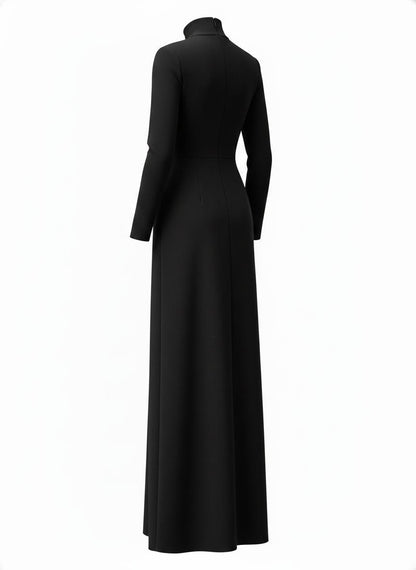 Black Column Dress for Women