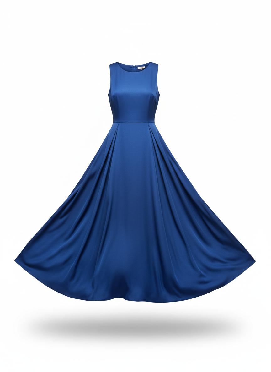 Blue Sleeveless Dress for Women