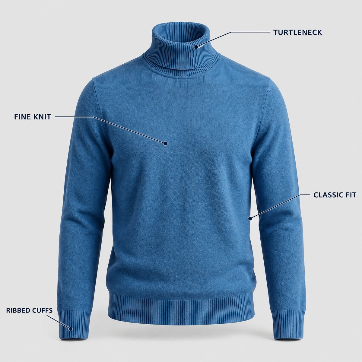 Clara | Fine Knit Turtleneck Jumper – KEY