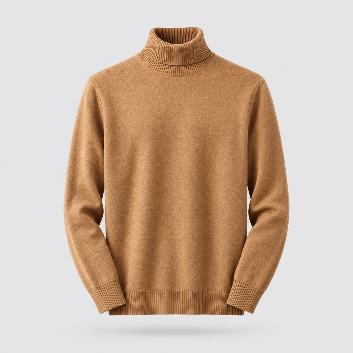 Clara | Fine Knit Turtleneck Jumper – Brown