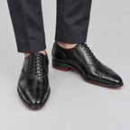 Edmund | Cap-Toe Brogues With Red Sole – ICP