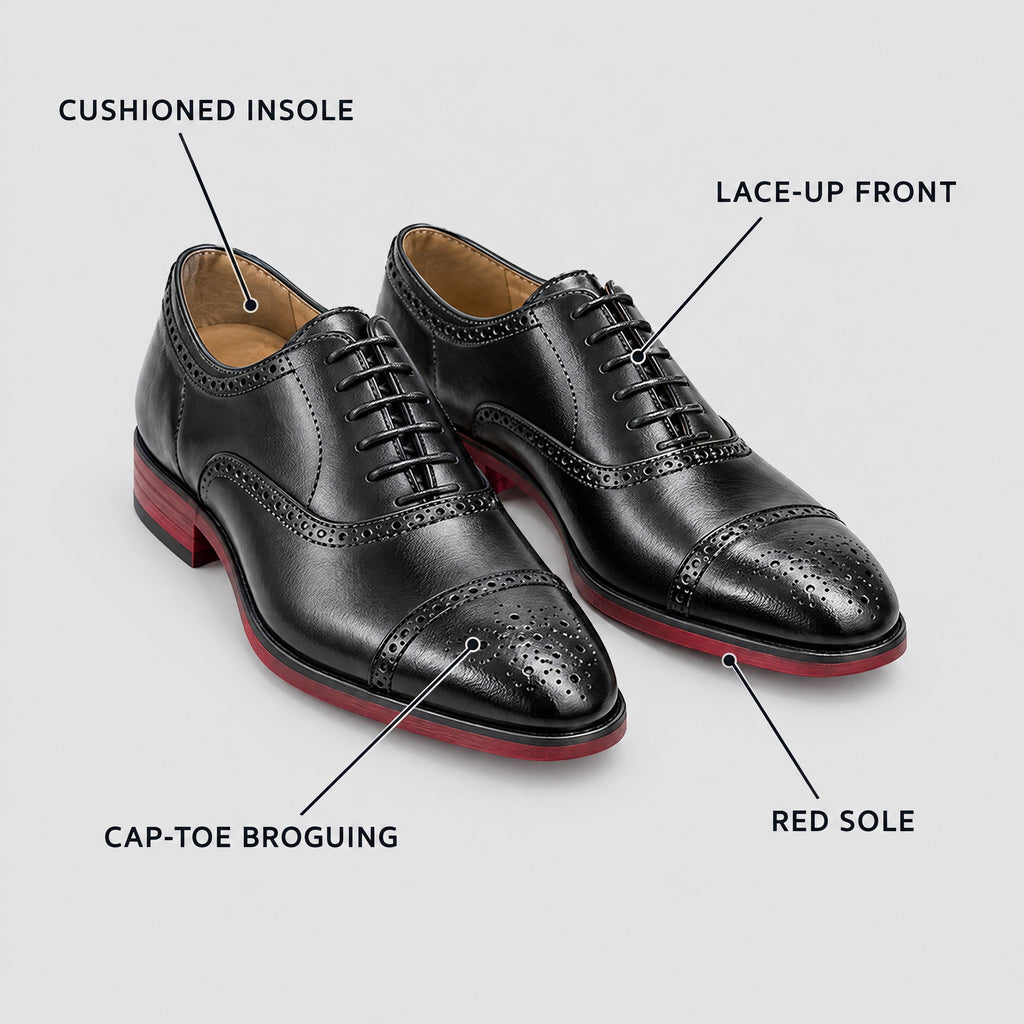 Edmund | Cap-Toe Brogues With Red Sole – KEY