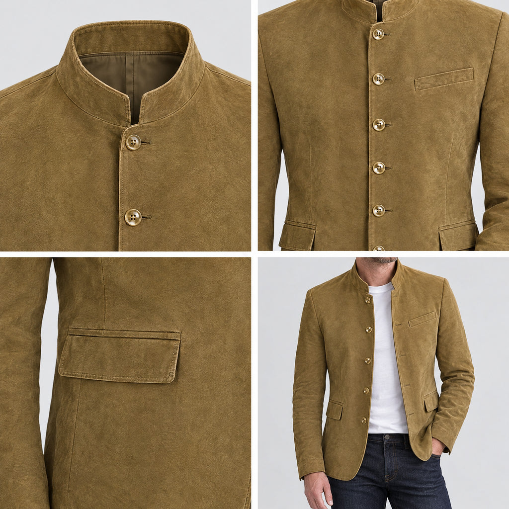 Percy | Stand Collar Five-Button Blazer – COLLAGE