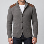Ezra | Knitted Blazer With Contrast Panels – ICP