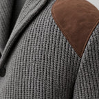 Ezra | Knitted Blazer With Contrast Panels – DETAIL