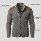 Ezra | Knitted Blazer With Contrast Panels – KEY