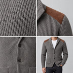 Ezra | Knitted Blazer With Contrast Panels – COLLAGE
