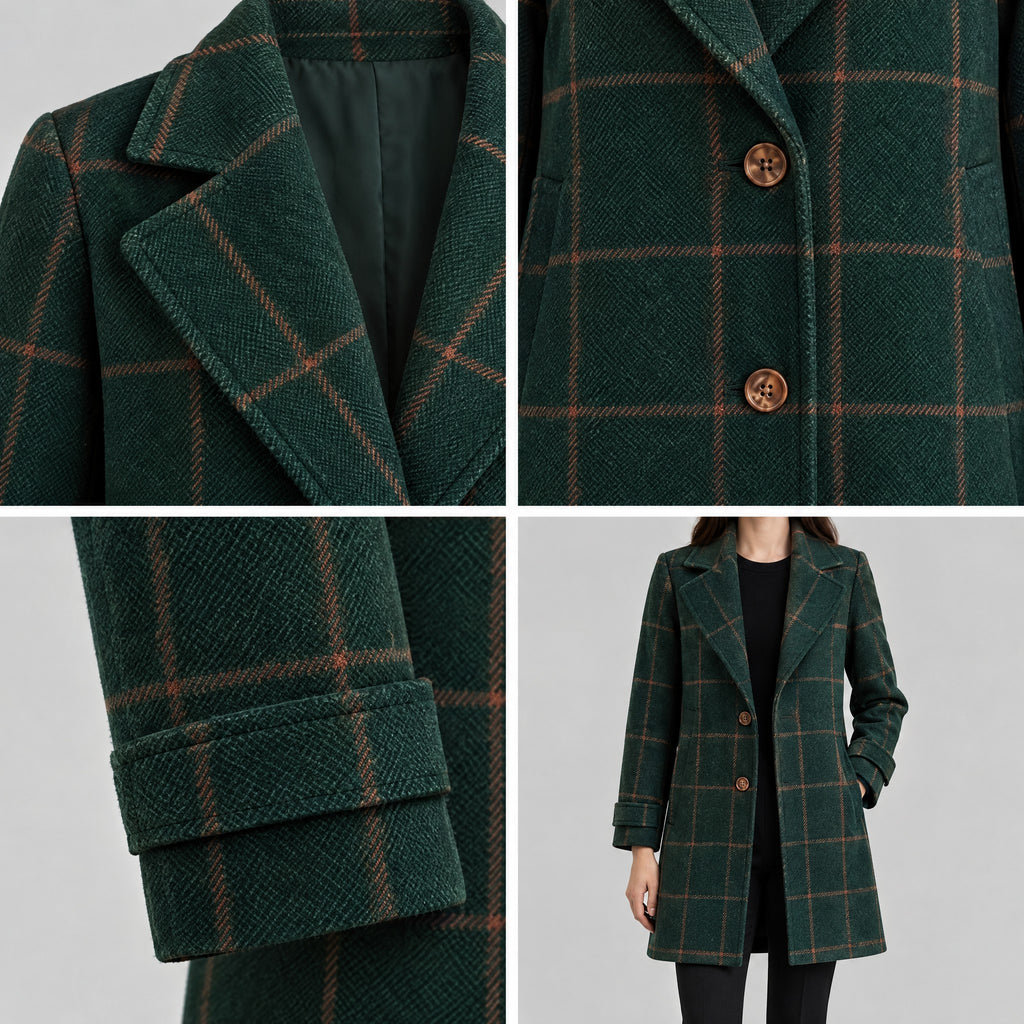 Florence | Checked Longline Coat – COLLAGE