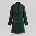 Florence | Checked Longline Coat – Green