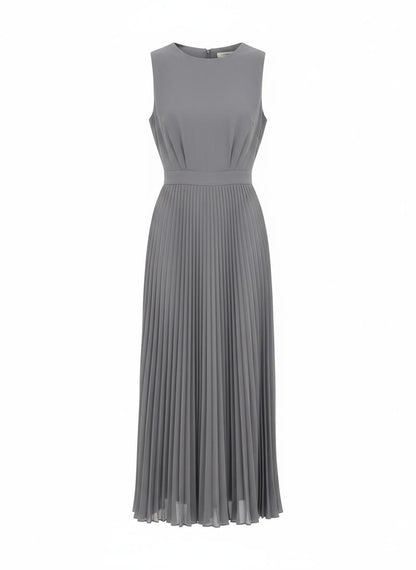 Grey Pleated Dress for Women