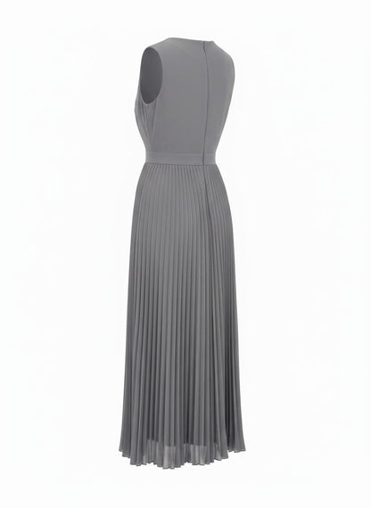Grey Pleated Dress for Women