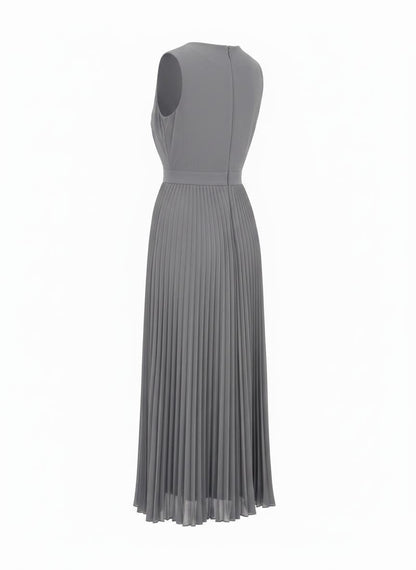 Grey Pleated Dress for Women