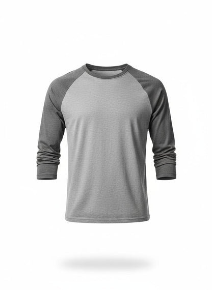 Grey Raglan T-Shirt for Men