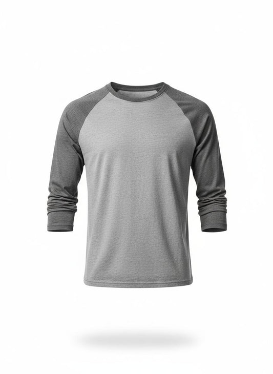 Grey Raglan T-Shirt for Men