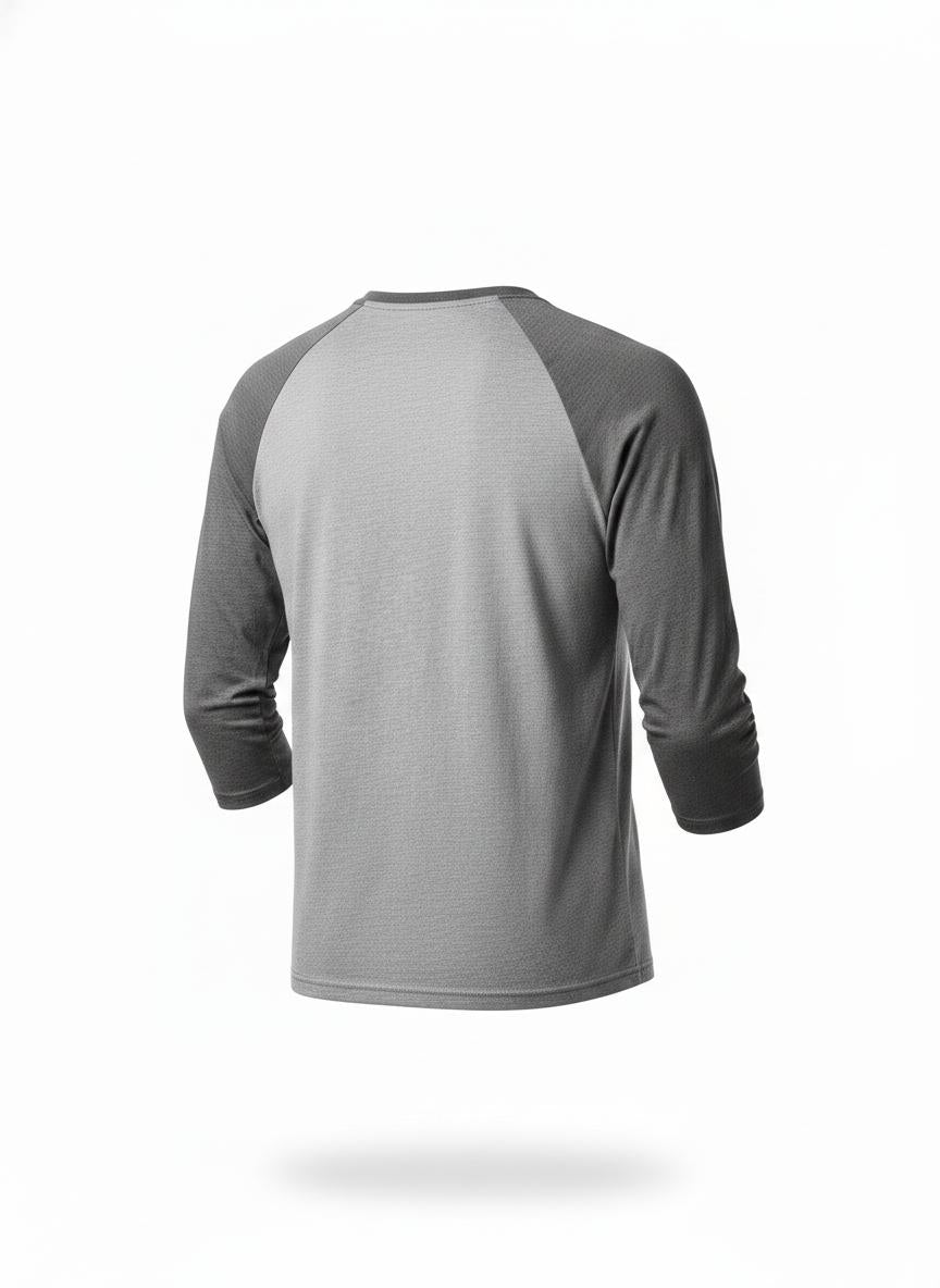 Grey Raglan T-Shirt for Men