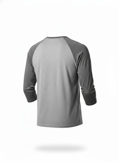 Grey Raglan T-Shirt for Men