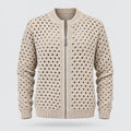 Harriet | Textured Knit Cardigan – Beige