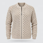 Harriet | Textured Knit Cardigan – Beige