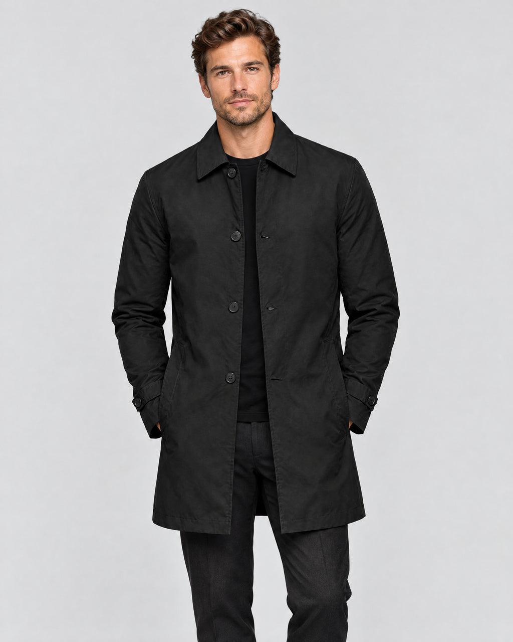 Oscar | Weather-Ready Insulated Coat – Black