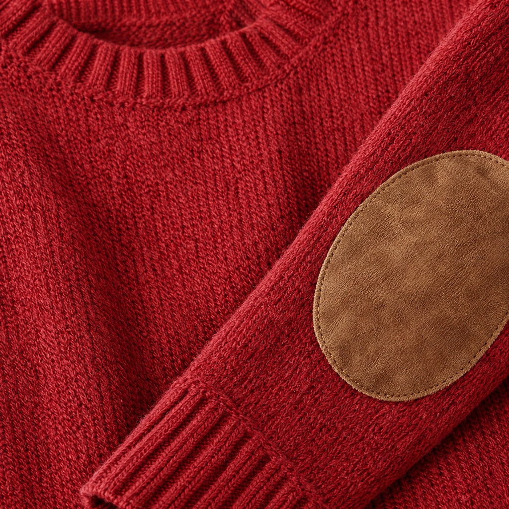 Stanley | Elbow Patch Crew Neck Sweater – DETAIL