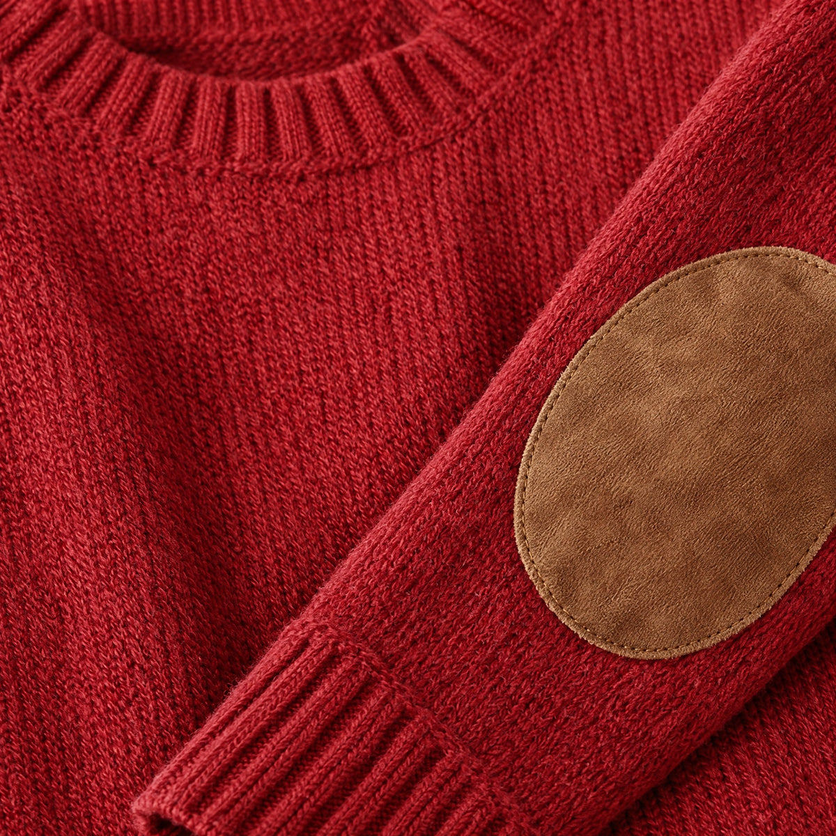 Stanley | Elbow Patch Crew Neck Sweater – DETAIL