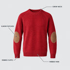Stanley | Elbow Patch Crew Neck Sweater – KEY