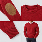 Stanley | Elbow Patch Crew Neck Sweater – COLLAGE