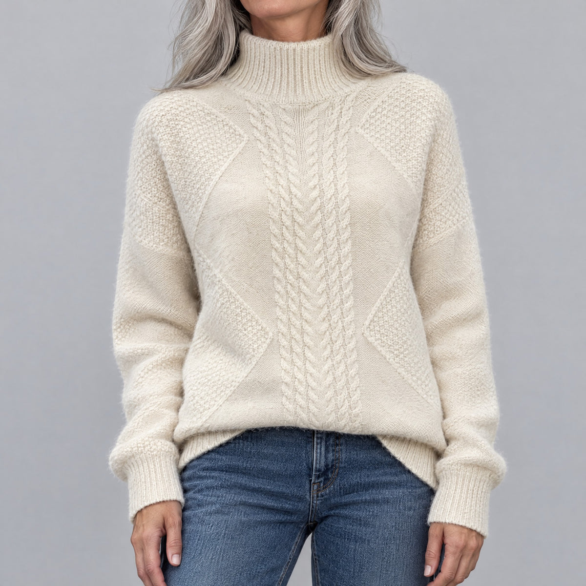 Tabitha | Turtleneck Knit Sweater – ICP