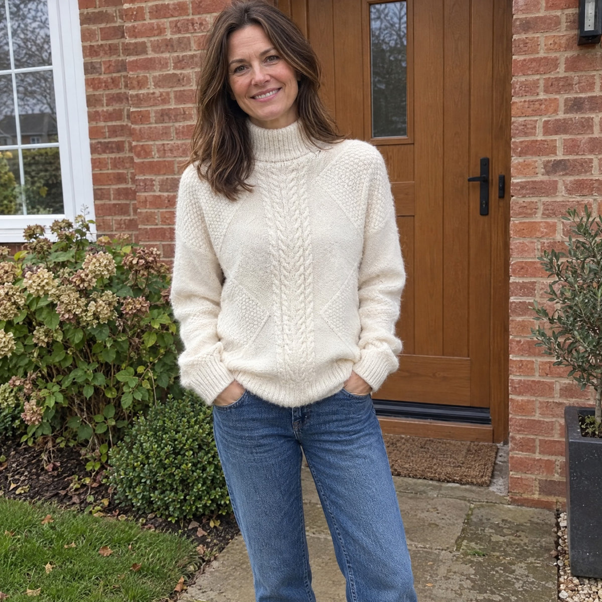Tabitha | Turtleneck Knit Sweater – UGC