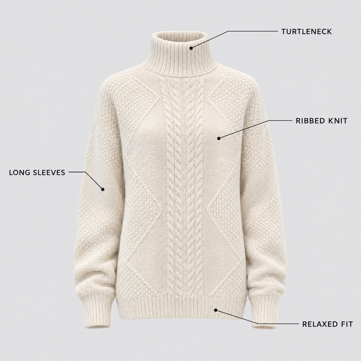Tabitha | Turtleneck Knit Sweater – KEY