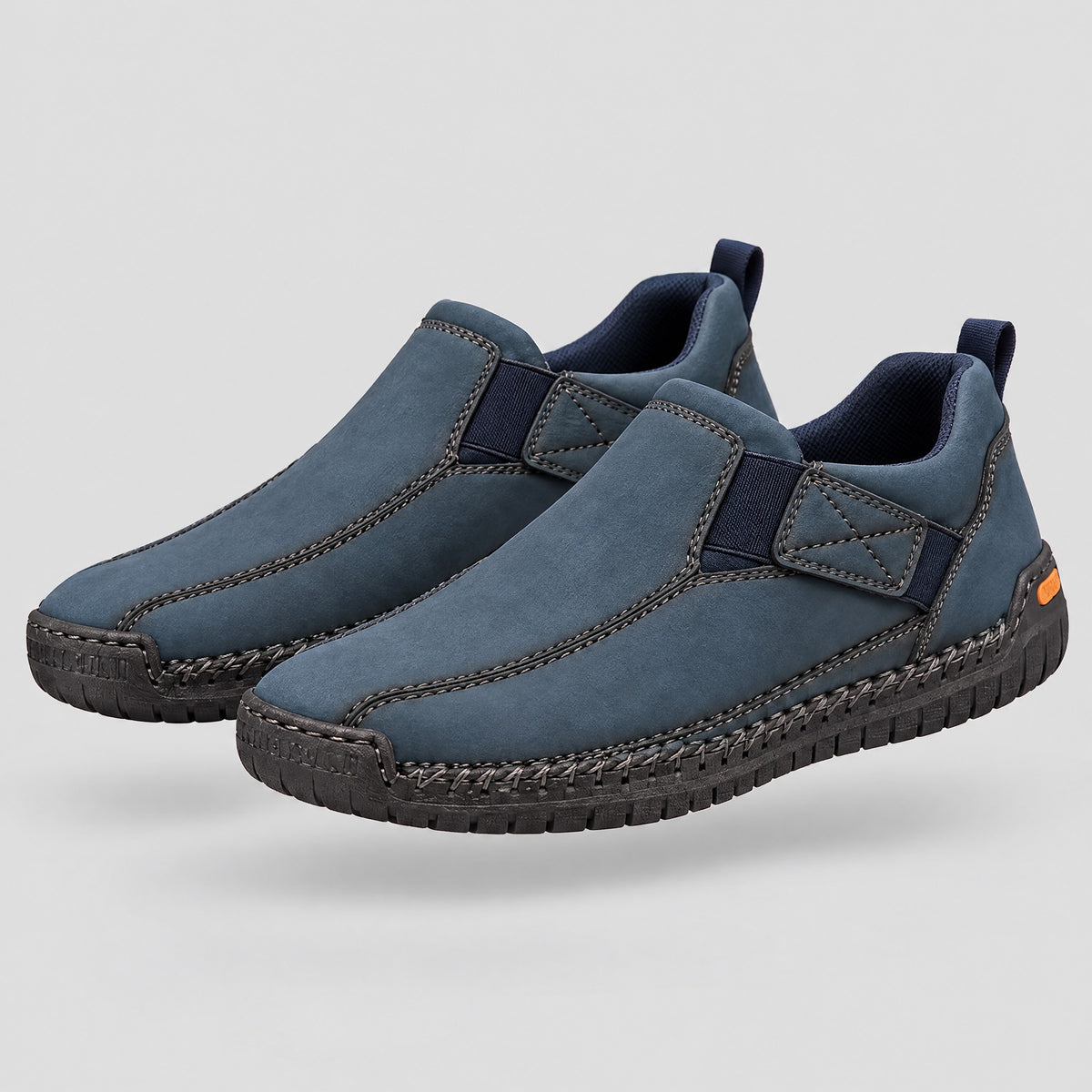 Mabel | Wide-Fit Slip-On Trainers – Navy