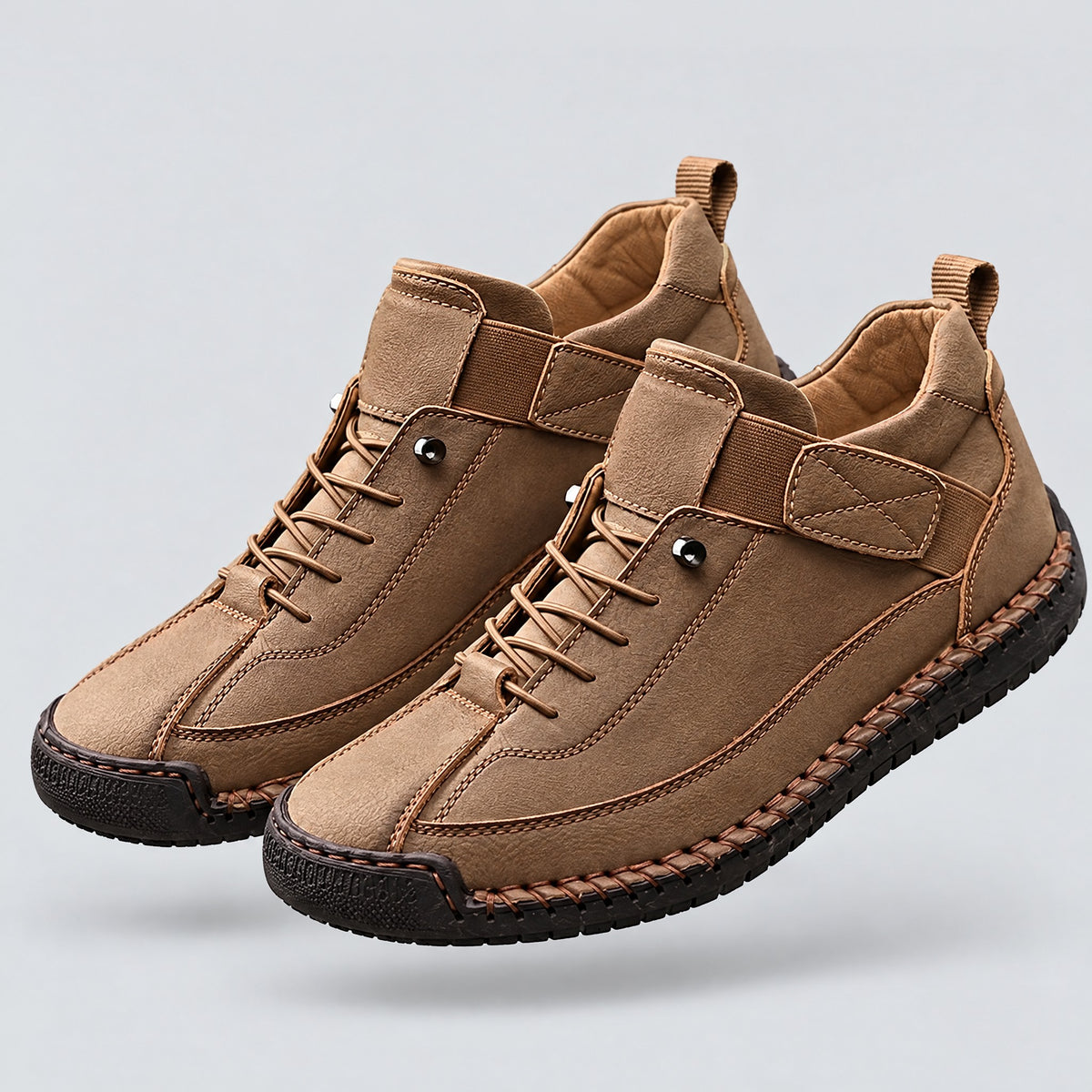 Mabel | Wide-Fit Slip-On Trainers – Brown